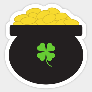 Pot of Gold Shamrock St Patrick's Day Sticker